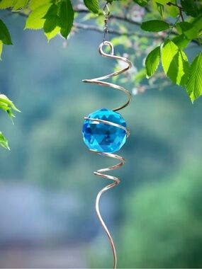 PRETTY! 🦋 Crystal Spiral Suncatcher HOME & GARDEN